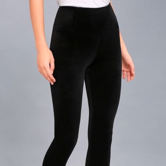 H&M Black Velvet high-waisted leggings - Picture 3 of 7